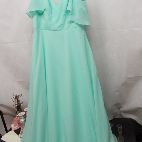 NWT Gorgeous Ladies full length formal mint green dress, size 14 - Picture 3 of 9